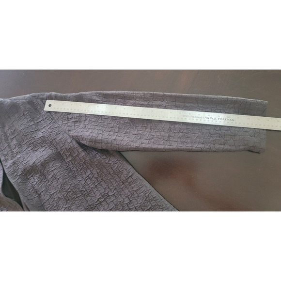 Eileen Fisher Open Front Blazer Womens S Silk Linen Blend Oversized Brown - Picture 6 of 10